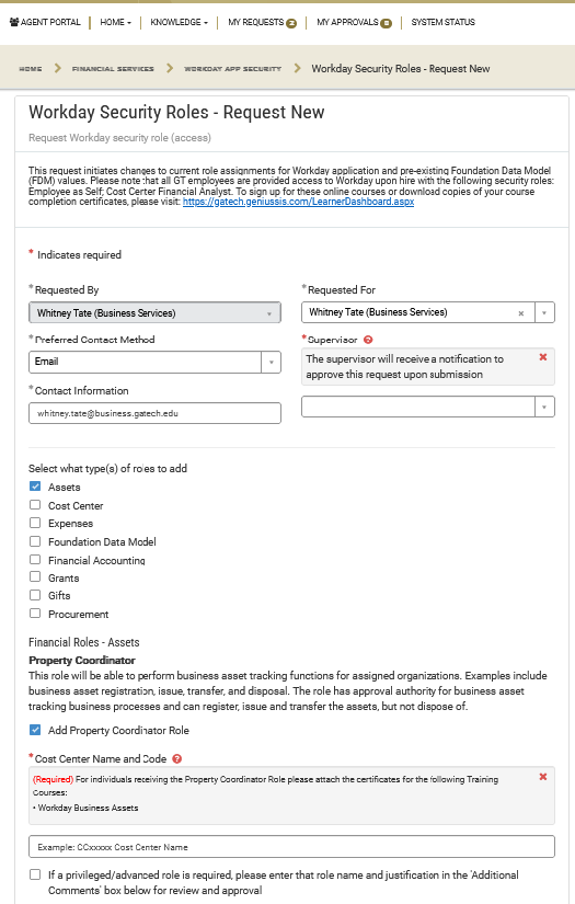 Security Roles Screenshot